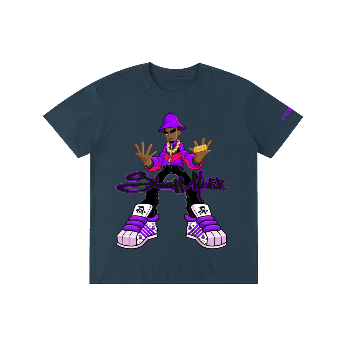 "STAOFF MIDIK" Pure Cotton Unisex T-Shirt (PURPLE)