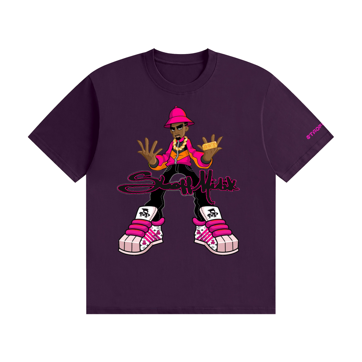 "STAOFF MIDIK"Unisex Seamless Cotton T-Shirt (PINK)