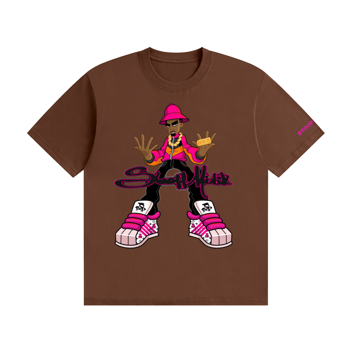 "STAOFF MIDIK"Unisex Seamless Cotton T-Shirt (PINK)