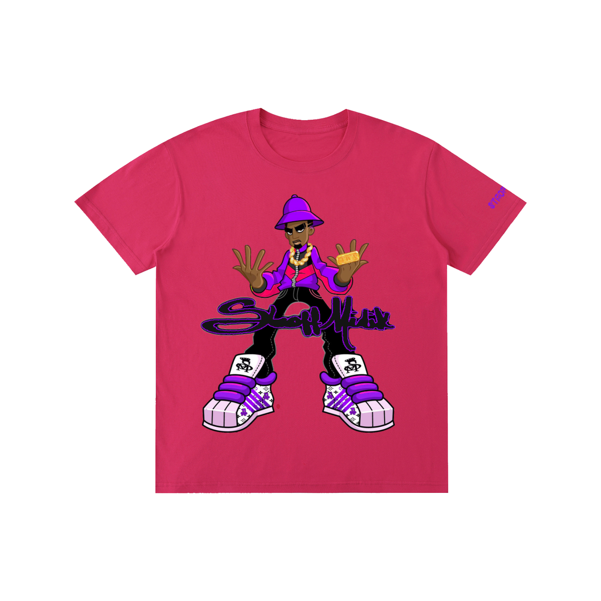 "STAOFF MIDIK" Pure Cotton Unisex T-Shirt (PURPLE)