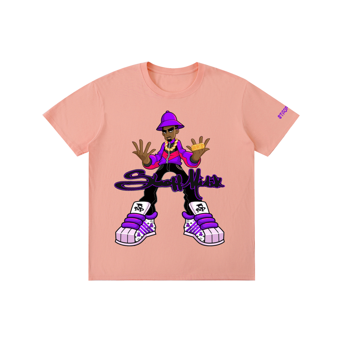 "STAOFF MIDIK" Pure Cotton Unisex T-Shirt (PURPLE)