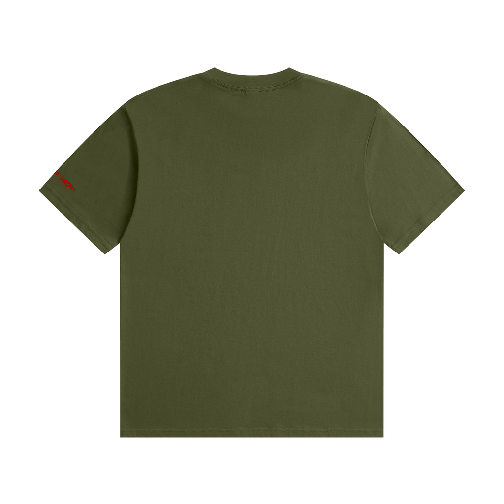 "STAOFF MIDIK" Unisex Seamless Cotton T-Shirt (RED)