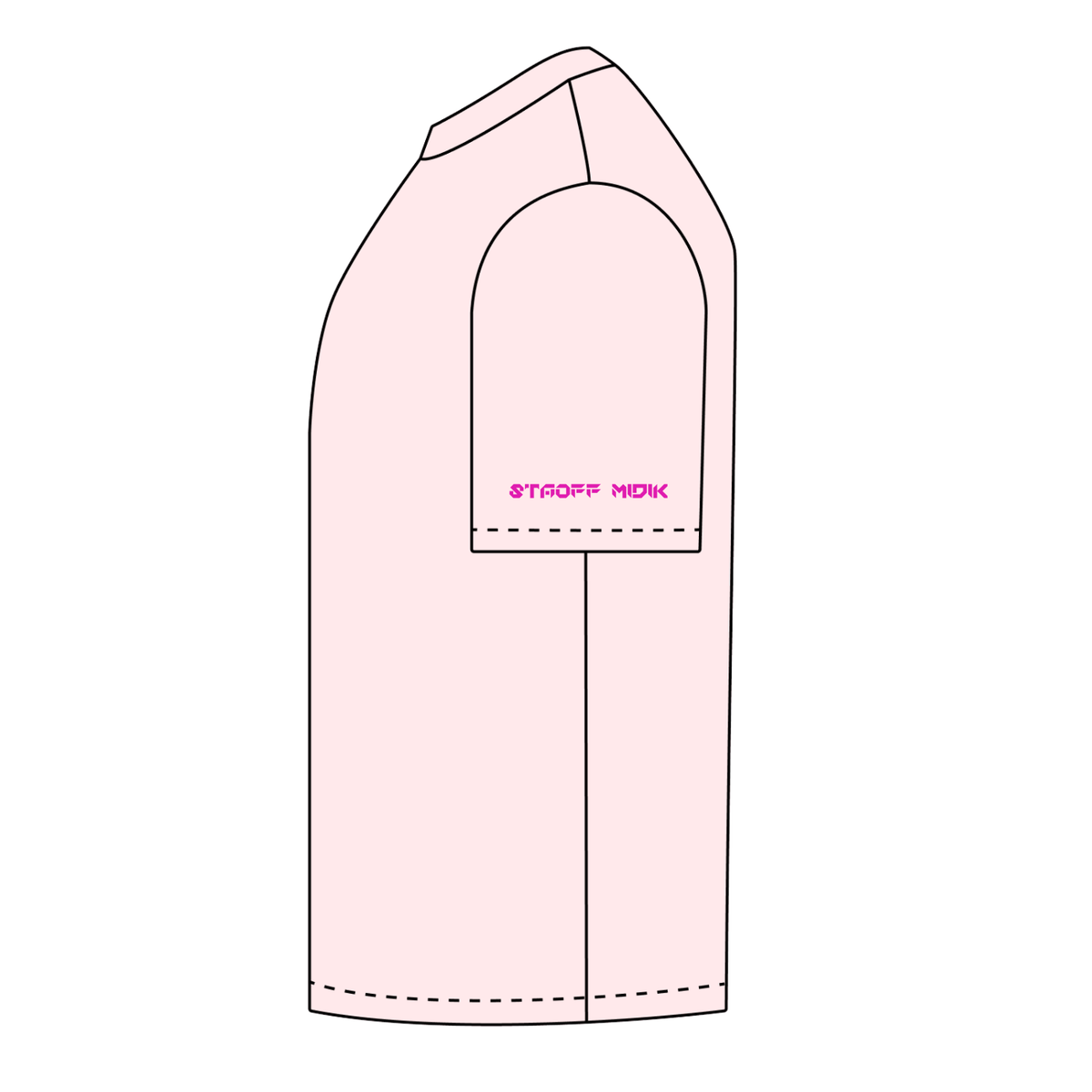 "STAOFF MIDIK"Unisex Seamless Cotton T-Shirt (PINK)