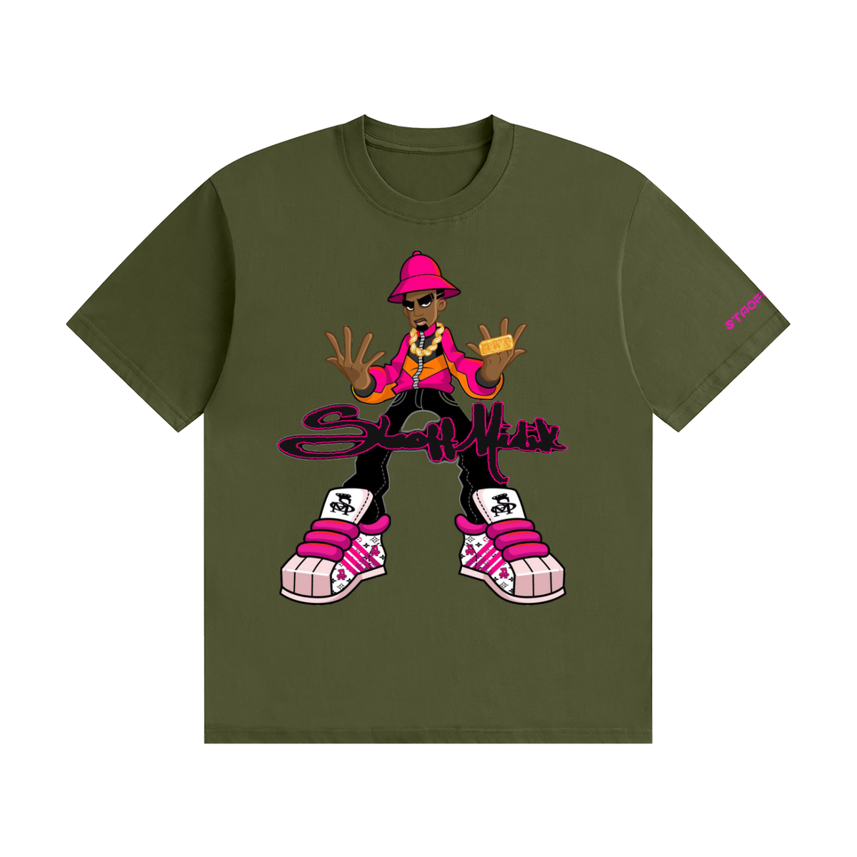 "STAOFF MIDIK"Unisex Seamless Cotton T-Shirt (PINK)