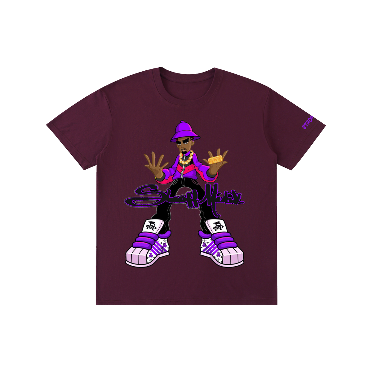 "STAOFF MIDIK" Pure Cotton Unisex T-Shirt (PURPLE)