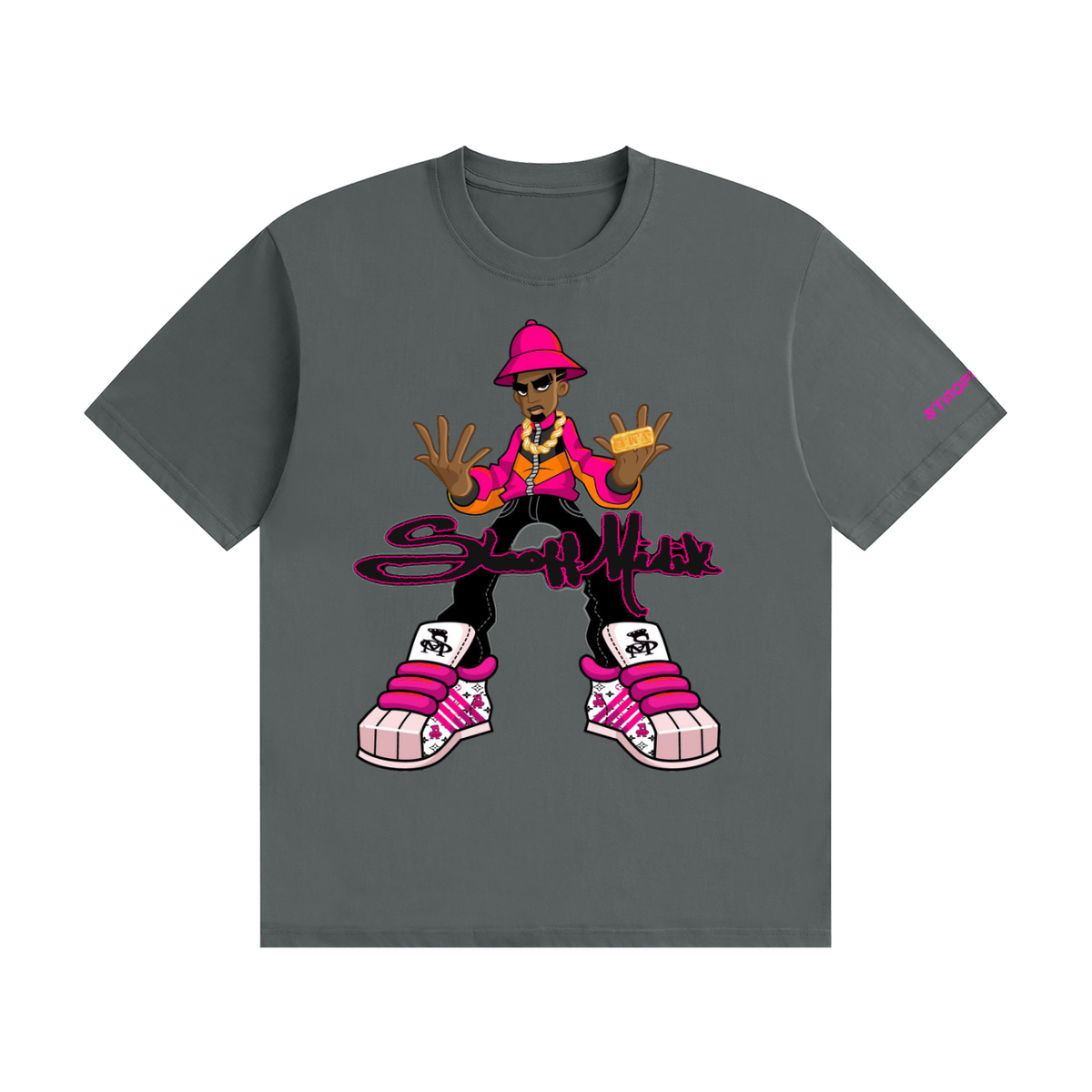 "STAOFF MIDIK"Unisex Seamless Cotton T-Shirt (PINK)