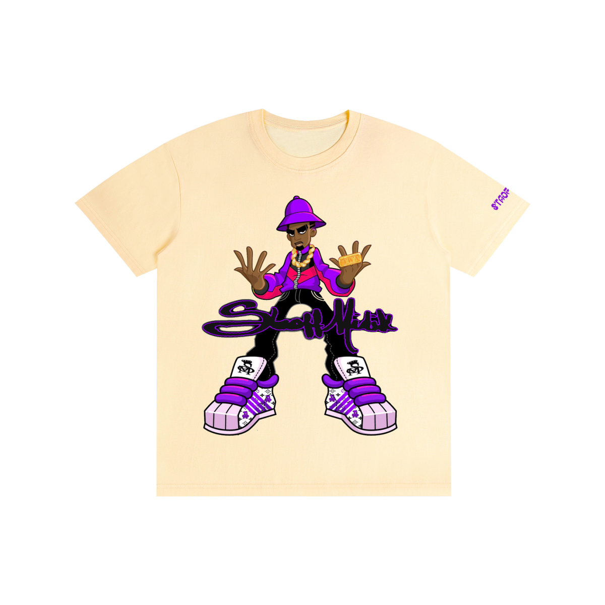 "STAOFF MIDIK" Pure Cotton Unisex T-Shirt (PURPLE)