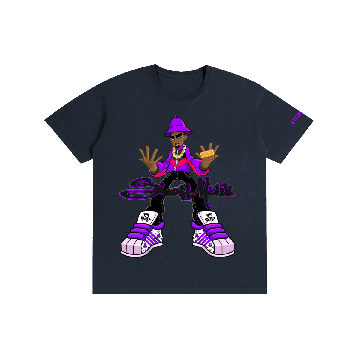 "STAOFF MIDIK" Pure Cotton Unisex T-Shirt (PURPLE)
