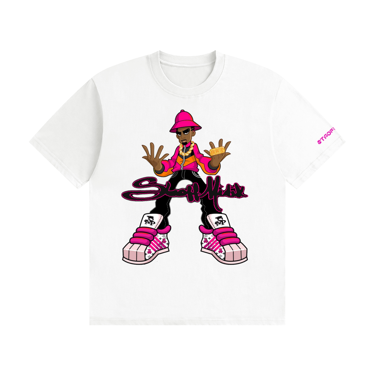 "STAOFF MIDIK"Unisex Seamless Cotton T-Shirt (PINK)