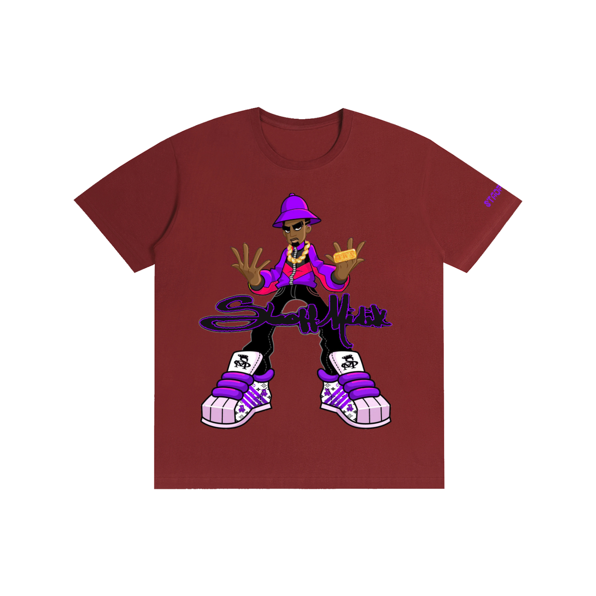 "STAOFF MIDIK" Pure Cotton Unisex T-Shirt (PURPLE)