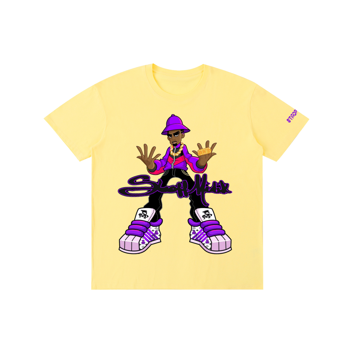 "STAOFF MIDIK" Pure Cotton Unisex T-Shirt (PURPLE)