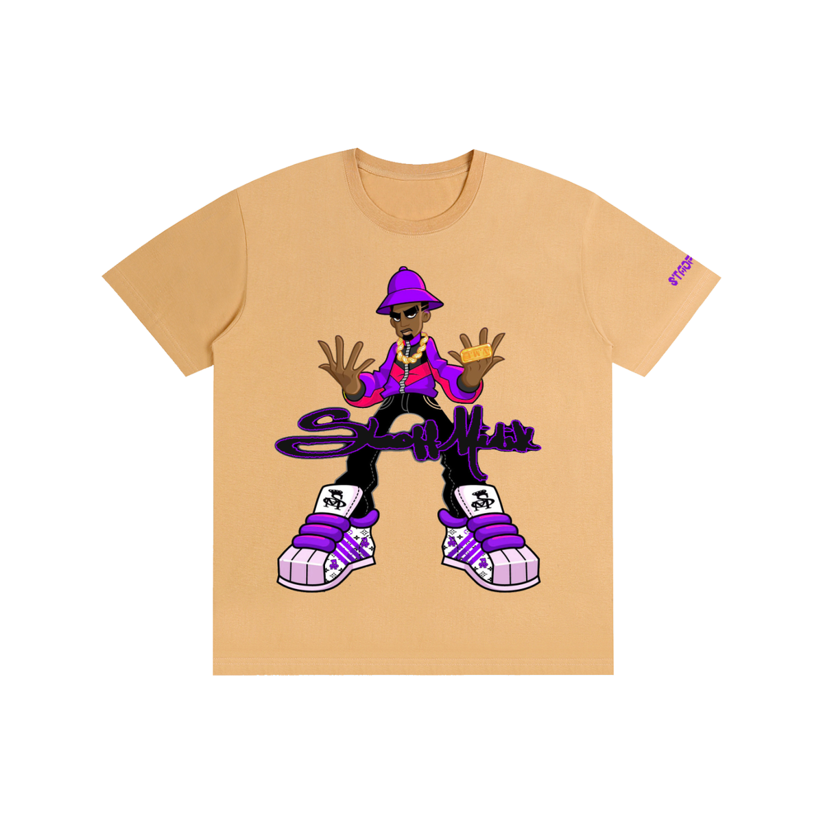 "STAOFF MIDIK" Pure Cotton Unisex T-Shirt (PURPLE)