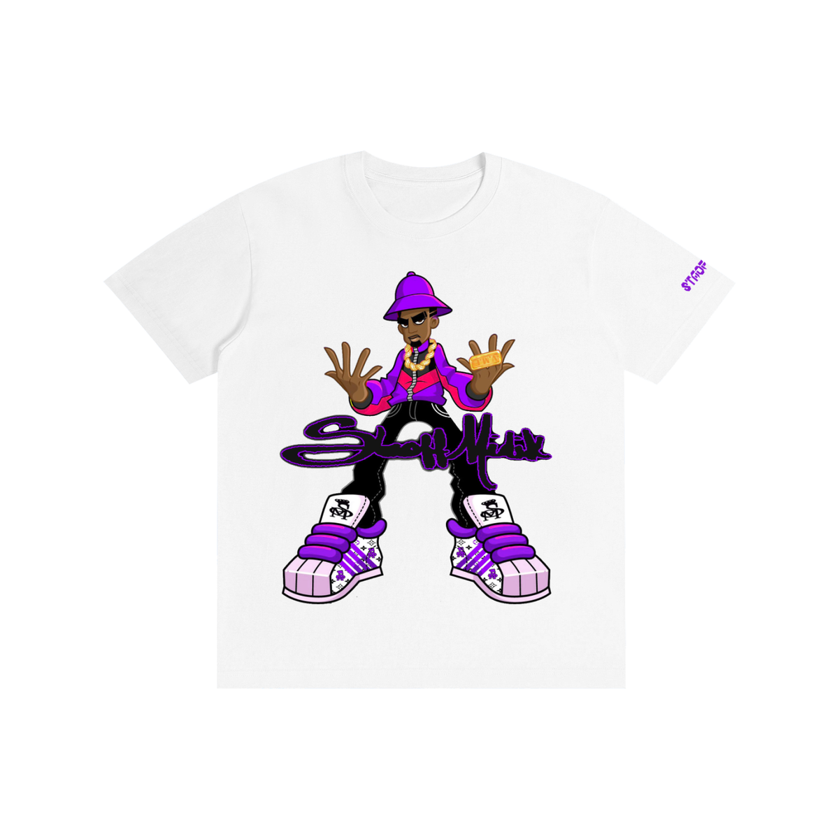 "STAOFF MIDIK" Pure Cotton Unisex T-Shirt (PURPLE)