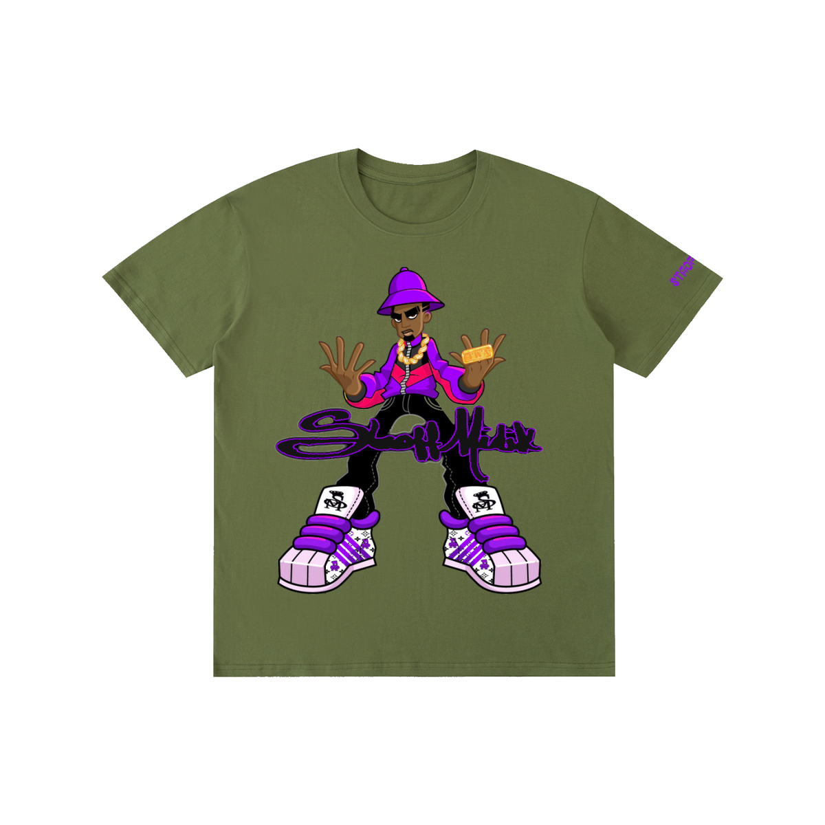 "STAOFF MIDIK" Pure Cotton Unisex T-Shirt (PURPLE)