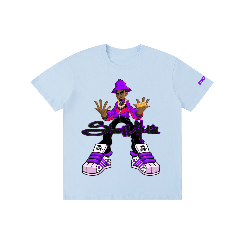 "STAOFF MIDIK" Pure Cotton Unisex T-Shirt (PURPLE)