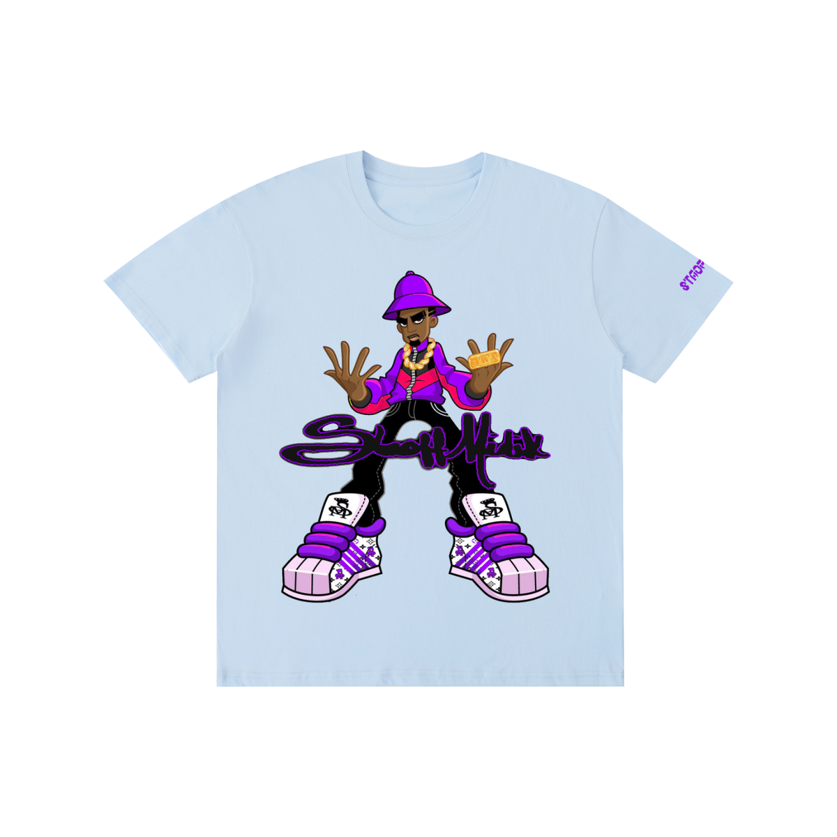 "STAOFF MIDIK" Pure Cotton Unisex T-Shirt (PURPLE)