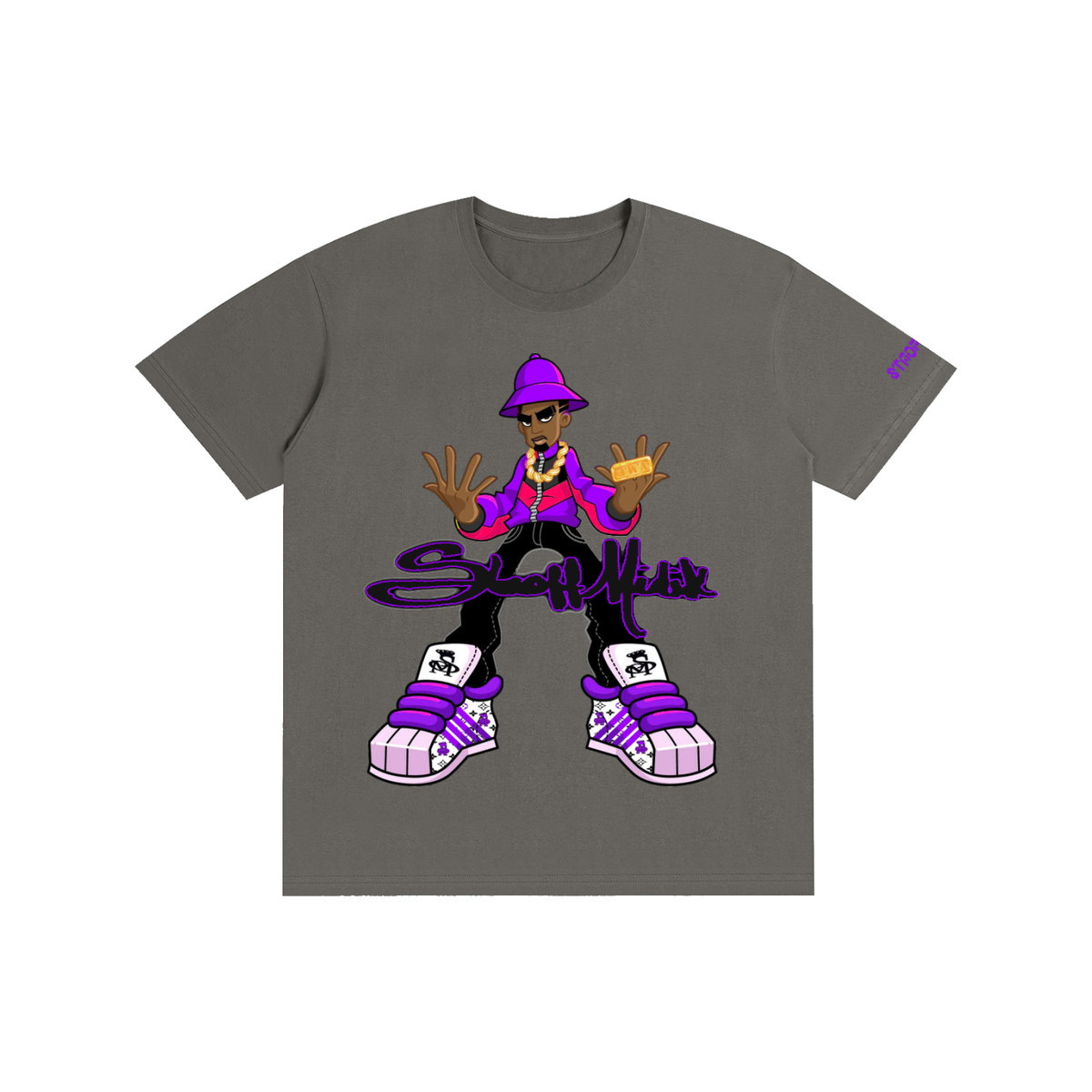 "STAOFF MIDIK" Pure Cotton Unisex T-Shirt (PURPLE)
