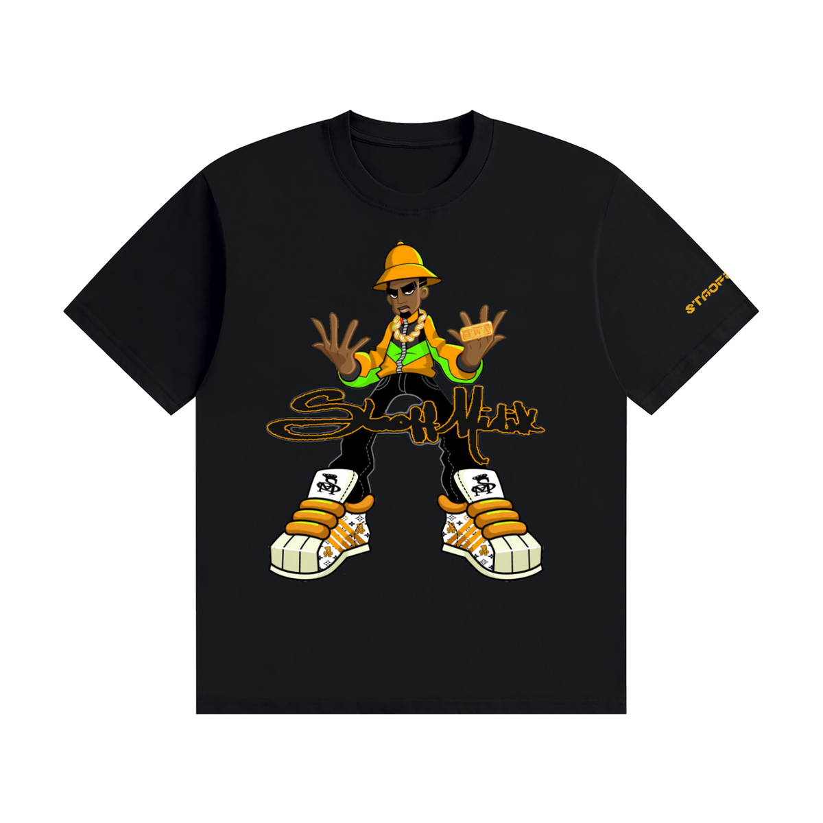 "STAOFF MIDIK" Unisex Seamless Cotton T-Shirt (ORANGE)